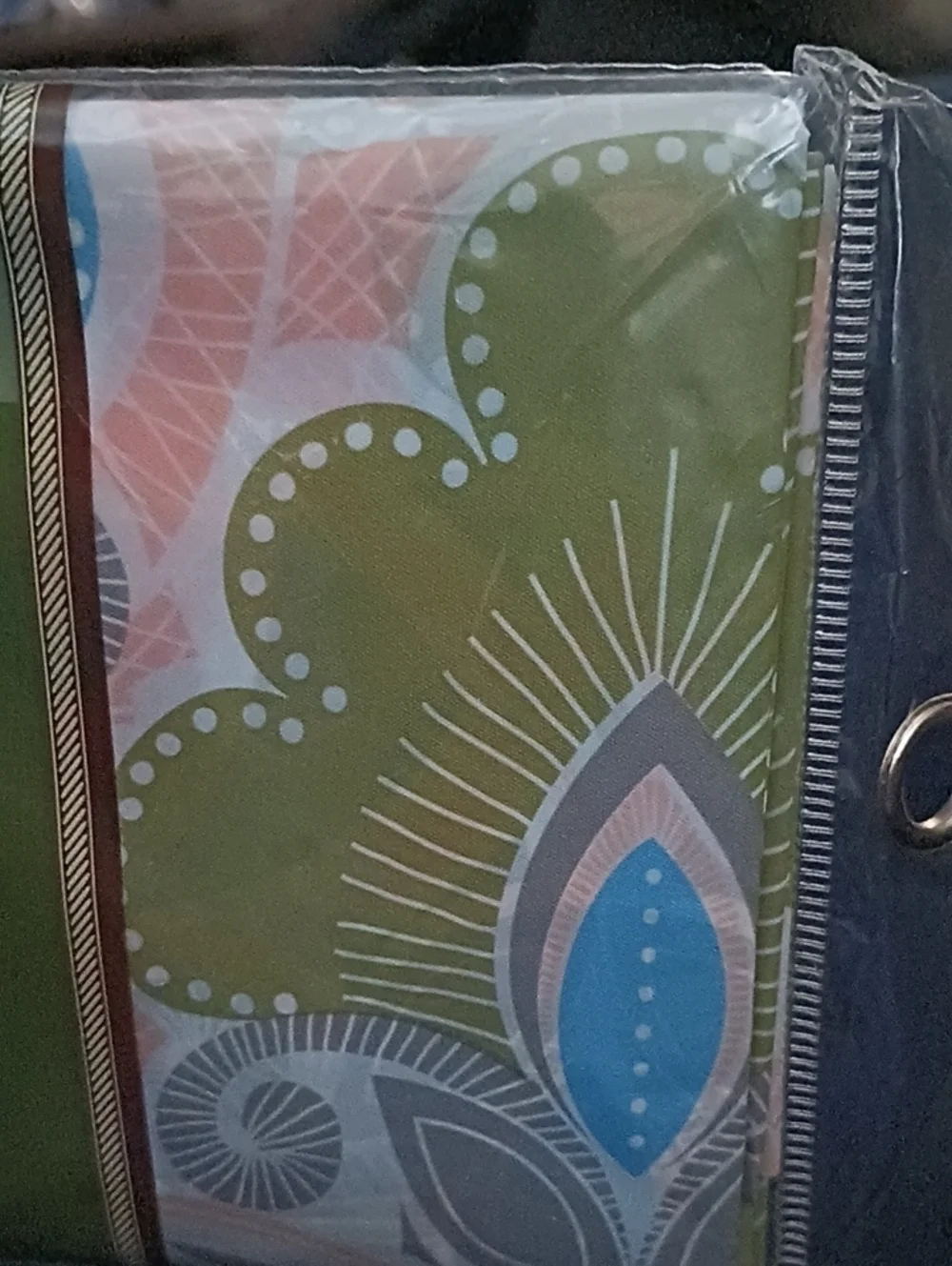 Home Collection Shower Curtain - Green, Blue, Gray, Pink